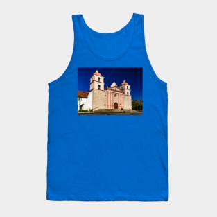 Man and Dog at Mission Santa Barbara Tank Top